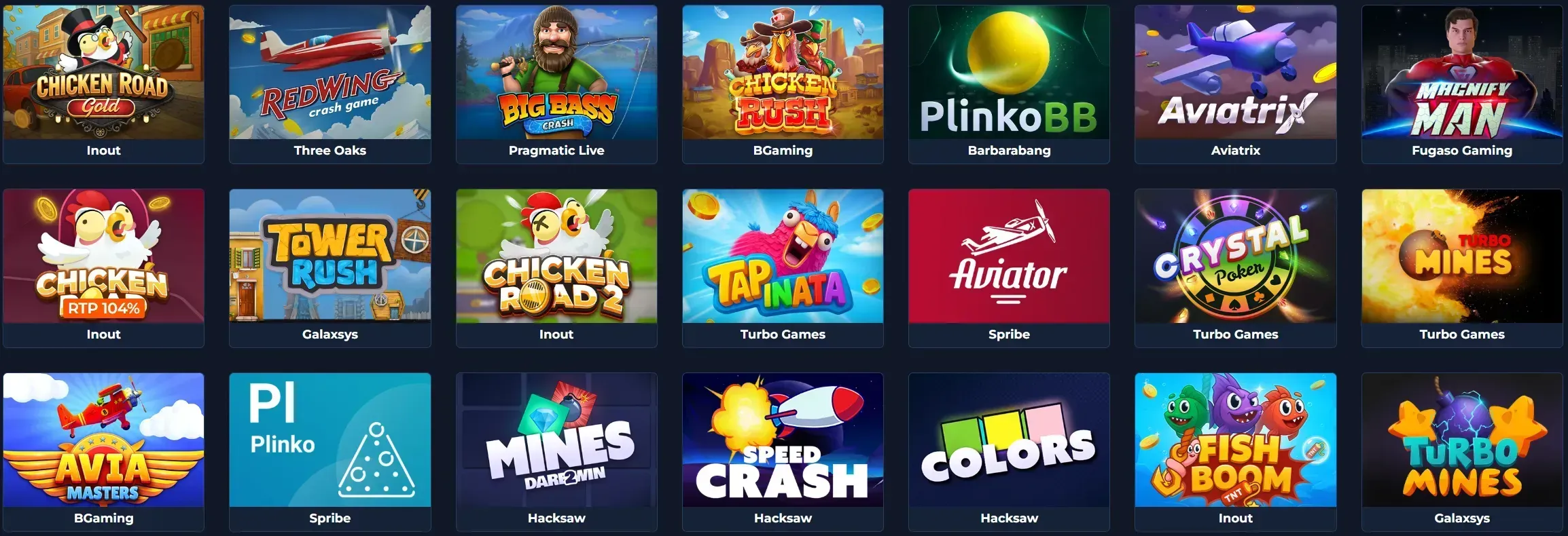 Vibespins mini games